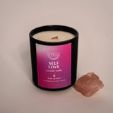 Self Love Candle + Rose Quartz Crystal
