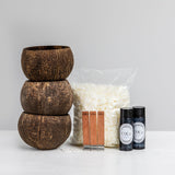 Candle Making Kit Coconut Set of 3 - Starter DIY Kit With Soy Wax Blend & 60ml Fragrance