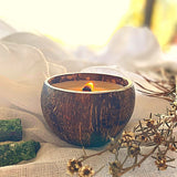 Clear Quartz Crystal Coconut Candle (Balance)