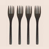 Wholesale Dark Wooden Palm Forks - Set of 25